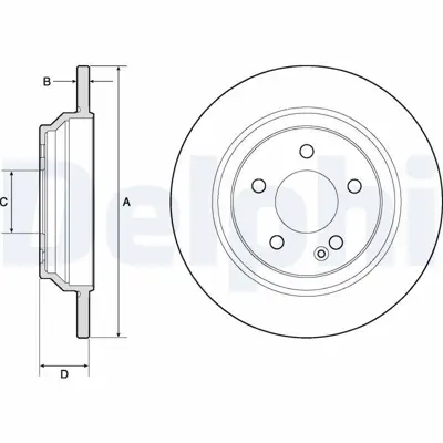 DELPHI BG4811C Fren Dıskı (Cıftlı Paket)   Boyalı Delıksız Arka V200 V220 V250 Vıto01-2014 > A4474230412