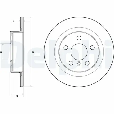 DELPHI BG4812C Fren Dıskı (Cıftlı Paket)   Boyalı Delıksız Arka -- Mını  214 216 218 220 I3 X1 -- Cooper Coo 34216864141