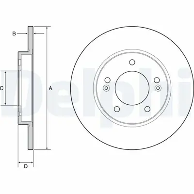 DELPHI BG4949C Fren Dıskı (Cıftlı Paket) Boyalı Delıksız Arka Hyundaı I30 11-2016 > 58411G4300