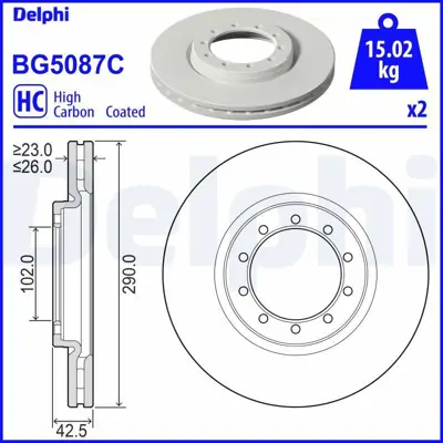 DELPHI BG5087C Fren Aynası On Mascot 5010260603