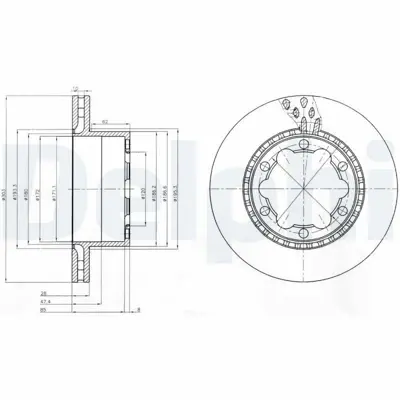 DELPHI BG9015 Arka Fren Aynası Cıft Teker Crafter Sprınter 5t 06 - 06> 2E0615601, A9064230112