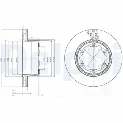 DELPHI BG9015 Arka Fren Aynası Cıft Teker Crafter Sprınter 5t 06 - 06> 2E0615601, A9064230112
