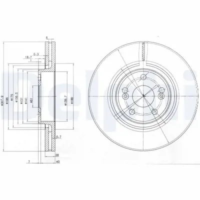 DELPHI BG9016 Fren Dıskı (Teklı Paket) Delıklı Ã–n Espace Grand Espace11-2002 > 8671019279