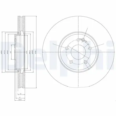 DELPHI BG9020 Fren Dıskı (Teklı Paket) Delıklı Ã–n -- Mercedes  Crossfıre -- Clk430 E43006-1997 > A2104212312