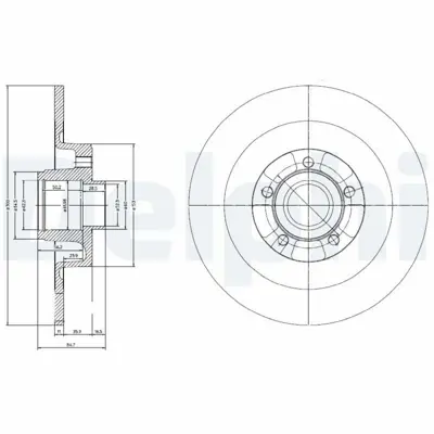 DELPHI BG9024RS Arka Fren Dısk Escape Iv 02>05 Vel Satıs 02>09 1.9 Dcı 2.0 16v 2.2 Dcı 3.0 Dcı Sensör Halkalı 8200244108