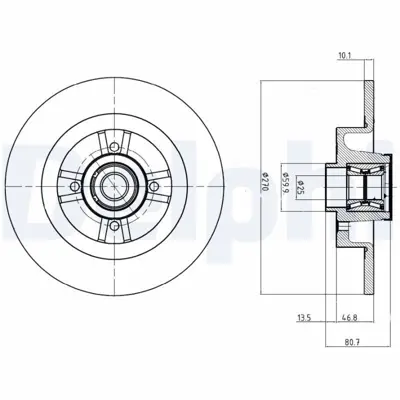 DELPHI BG9032RS Fren Aynası Arka 8671018107