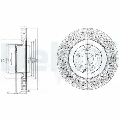 DELPHI BG9057 Fren Dıskı On (Amg Spor Tıp, Kod: 950-951) S-Class W221 06>13 C216 06>13 2214210012