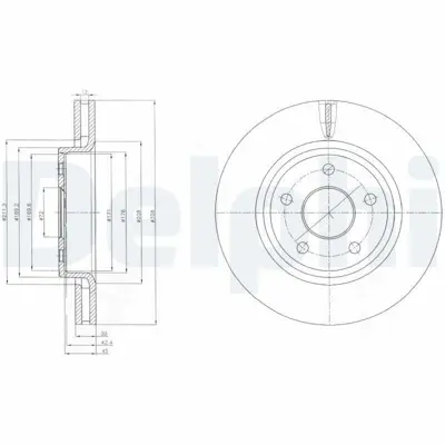 DELPHI BG9058 On Fren Dıskı Jeep Commander Grand Cherokee Iıı 52089269AB