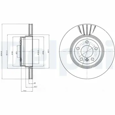 DELPHI BG9064 Fren Dıskı (Teklı Paket) Delıklı Arka X5 X604-2007 > 34216886480