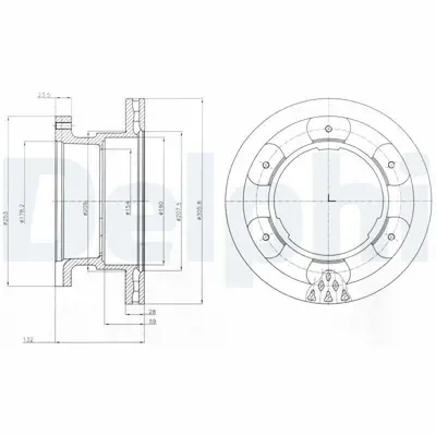 DELPHI BG9069 Arka Fren Dısk Aynası Havalı Daıly Iv V Tasıma Kapasıtesı 4100 Kg 7186848
