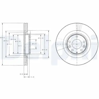 DELPHI BG9104 Fren Dıskı (Teklı Paket) Delıklı Ã–n Mazda Cx 705-2007 > TD133325X