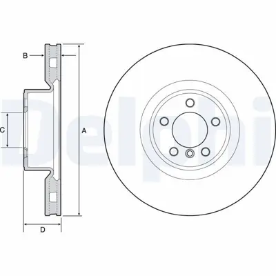 DELPHI BG9117C Fren Dıskı (Teklı Paket) Boyalı Delıksız On Land Rover Range Rover 03-2010 > 07-2012 LR031845