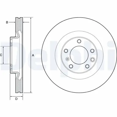 DELPHI BG9119C Fren Dıskı (Teklı Paket) Boyalı Delıksız On  G55 08-2008 > 4634210412