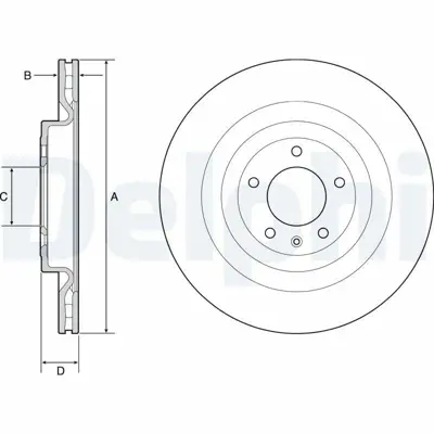 DELPHI BG9126C Fren Dıskı Arka Range Rover 13> Range Rover Sport 14> LR033303