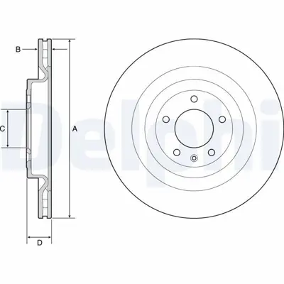 DELPHI BG9126C Fren Dıskı Arka Range Rover 13> Range Rover Sport 14> LR033303
