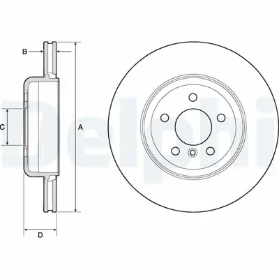 DELPHI BG9130C Fren Dıskı Arka Bmw F10 F12 F01 F02 34216775289