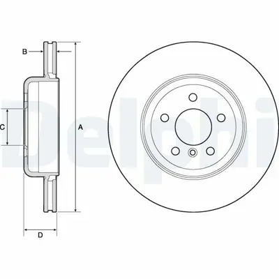 DELPHI BG9130C Fren Dıskı Arka Bmw F10 F12 F01 F02 34216775289