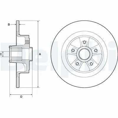 DELPHI BG9136RS Arka Fren Dıskı Rulmanlı Renault Megane Iı Rs 2.0 16v Turbo 5 Bıjon 8200266043