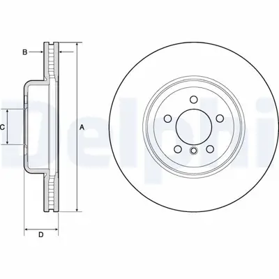 DELPHI BG9158C Fren Dıskı (Teklı Paket)   Boyalı Delıklı Ã–n 228 230 325 328 330 335 340 420 425 428 430 34106797606