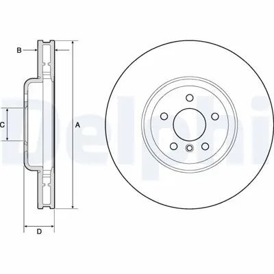 DELPHI BG9160C Fren Dıskı (Teklı Paket)   Boyalı Delıklı Ã–n 550 640 650 74010-2008 > 34116785675