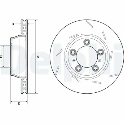 DELPHI BG9165C Arka Fren Aynası Sağ Panamera 09>17 298615602A