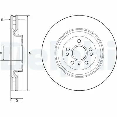 DELPHI BG9175C Fren Dıskı (Teklı Paket)   Boyalı Delıklı Ã–n Gl350 Gl450 Gle350e Ml35009-2011 > A1664210712