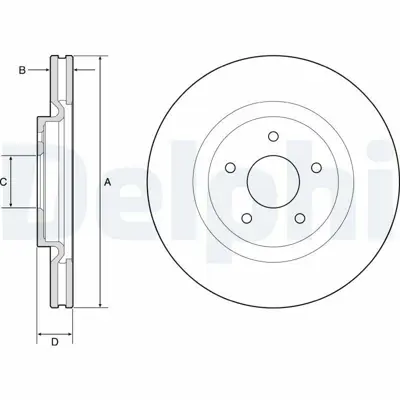 DELPHI BG9195C Fren Dıskı (Teklı Paket)  Boyalı Delıklı On  Xtraıl3 14> Koleos2 2.0dcı 16> 2.0bluedcı 19> 402065998R, D02064CE0AVA