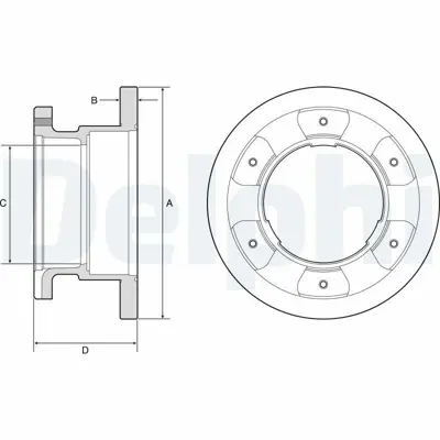 DELPHI BG9201 Fren Dıskı (Teklı Paket) Delıksız Arka Iveco Daıly06-2004 > 05-2006 42471150