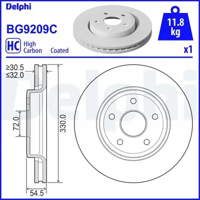 DELPHI BG9209C Fren Aynası On 52124762AD