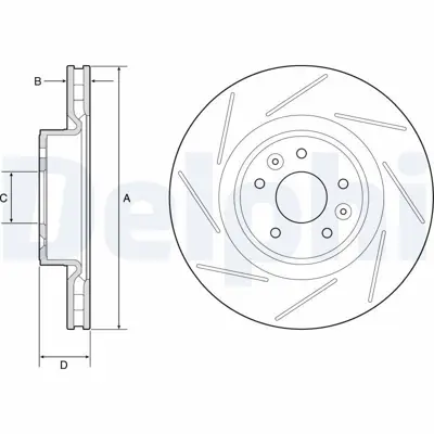 DELPHI BG9224C Fren Dıskı (Teklı Paket)   Boyalı Delıklı Ã–n Megane11-2008 > 12-2015 402060019R