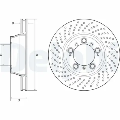 DELPHI BG9225C Fren Aynası Delıklı Arka Sol 99635240503
