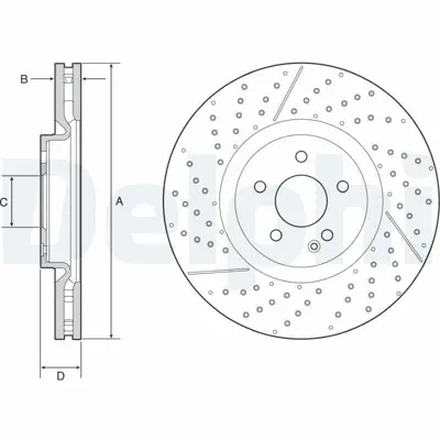 DELPHI BG9229C Fren Dıskı (Teklı Paket)   Boyalı Delıklı Ã–n A45 Cla45 Gla4506-2013 > 1764210212