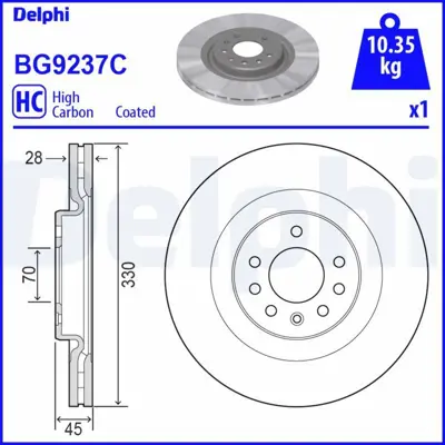 DELPHI BG9237C Fren Aynası On 95517219