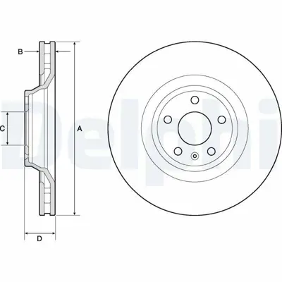 DELPHI BG9955 Fren Dıskı (Teklı Paket) Delıklı Ã–n A6 Allroad05-2004 > 4F0615301G