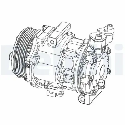 DELPHI CS20351 Klima Kompresoru 12v 6 Piston Triger Kayis P206 1,4hdi Ew10j4 P307 1,4hdi 1,6hdi Ew10j4 C2 C3 Berlingo Ii Partner Ii (Benzinli) Xsara Ii Xsara Picasso Ew10j4 Tu Motor 7C1119D629BA