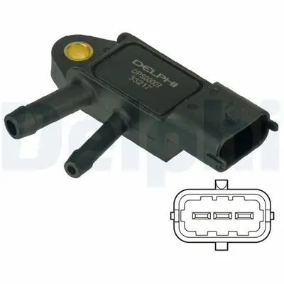DELPHI DPS00007 Dpf Sensor Boxer Suzukı Sx4 04 10> 1618SV, 1859062M00, 51908411, 55227306, 5801600484