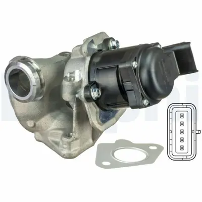 DELPHI EG10401-12B1 Egr Valfi Berlingo Ii Partner Ii C2 C3 C4 C5 Ii P206 P207 P407 P308 Partner Tepe Berlingo Iii C4 Ii Ds4 Dv6 (1,6hdi 16v) 5S6Q9D475AE