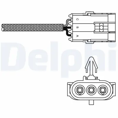 DELPHI ES10970-12B1 Oksıjen Sensoru  19 Clıo I 03-1994 > 09-1998 7700872820