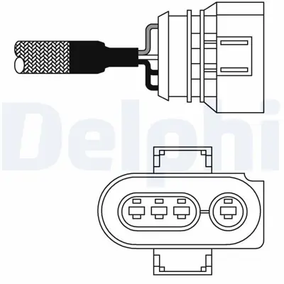 DELPHI ES10979-12B1 Oksıjen Sensoru - Seat Cordoba I Ibıza Iı Vw Polo Fourgon Iı Golf Iıı 08-91>08-02 30906265AD