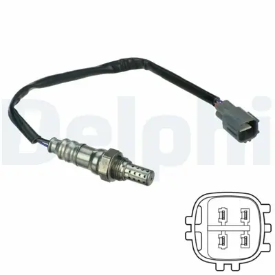 DELPHI ES20118-12B1 Oksijen Sensoru Renault -- Toyota  Megane I -- Avensis, Camry, Carina E, Mr2, Picnic, Prius, Rav4, Yaris, Yaris Verso 09-1993 > 15401017, 15401117, 15401217, 15402817, E144006, 98660612600, 98660612601, 98660612701, 98660612801, 99360611600