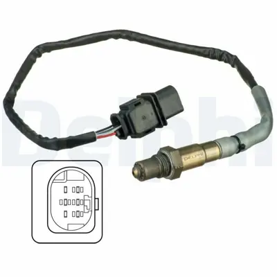 DELPHI ES20550-12B1 Oksıjen Sensoru I30 I40 Ix35 Veloster Kaı Carens Ceed Soul Saab 93 Sıgnum E1GZ9F472C, FR3A9Y460DA, FR3Z9F472A, FR3Z9F472DA, FV4Z9F472A, F1FA9Y460CA, F1FZ9F472A, 1886204, 5299919, 7P906265E