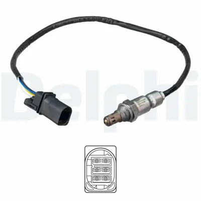 DELPHI ES21056-12B1 Lambda Sensoru Katalızor Oncesı Golf 13>20 Passat 15> A3 Leon  13>20 04L906262AD
