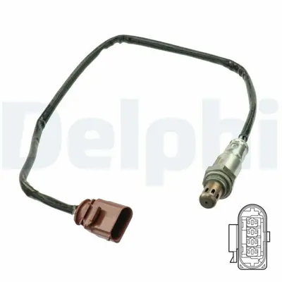 DELPHI ES21090-12B1 Oksijen Sensoru A3 Q2 Arona Ateca Ibiza Leon Karoq Kodiaq Octavia Superb Golf Vii Tiguan T-Roc 1.0 1.4tsi Chzd Dkrf Czda Czea Djva 04E906262AR
