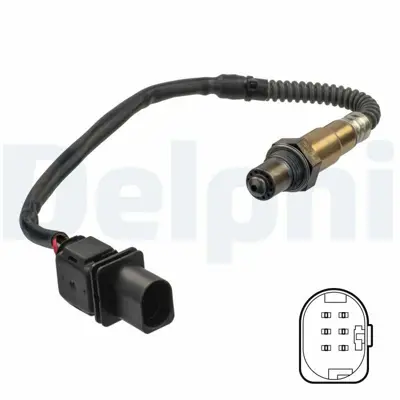 DELPHI ES21156-12B1 Oksıjen Sensoru Golf5 Passat 1.6 Fsı Otomatık Blf 022906262CA, 022906262CG, 06F906262F
