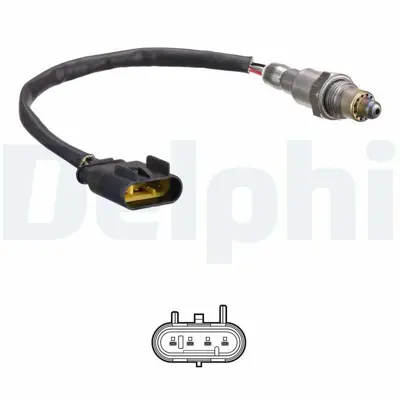 DELPHI ES21201-12B1 Oksıjen Sensoru Doblo3 Fıat 500 1.4 300mm 55241995