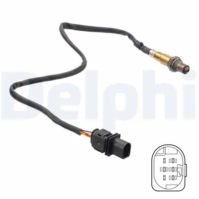 DELPHI ES21263-12B1 Oksıjen Sensoru Bmw 2007 > 1 Serı (E81 E87) 3 Serı (E90 E91) 11780418078, 11787561410, 11787569930, 7561410, 7569930, A0085428518, 756993002, 1618HG, 9665414480, 8200351037