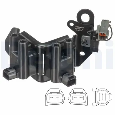 DELPHI GN10414-12B1 Ateşleme Bobini Accent Getz 01 2000> 01 2007 2731022600, 2730122600, 2730122610, 2731022610, 96453420, 2730123510, CL524, 96456420, 31998, 1970585