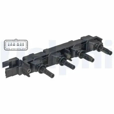 DELPHI GN10502-12B1 Ateşleme Bobini P206 P307 C4 Vts Ew10j4s (2,016v) P807 C8 P406 P607 Ew12j4 (2,2 16v) 597084