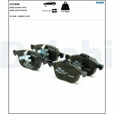 DELPHI LP1869 On Fren Balatası Mazda 3 03 Mazda 3 09 Mazda 5 05 Mazda 5 10 Focus Iı 04 - Focus Iı C Max 0407 C Max 07 - Focus Iıı 11 - 1,6eco - 1,6tdcı - 1,8tdcı - 2,0tdcı Kuga 2,0tdcı 07 - Mazda Iıı Mazda V Volvo C30 C70 Iı S40 Iı V50 03 31341301, C2Y33323ZA, MECV6J2K021AA