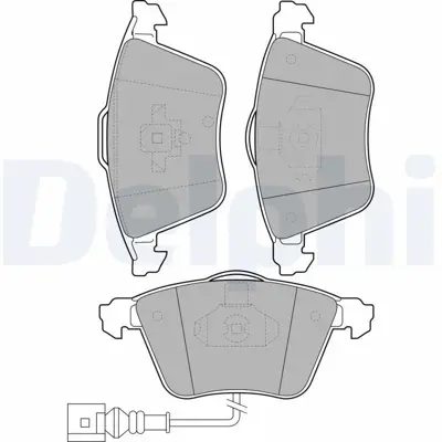 DELPHI LP1921 Fren Balatası Ikaz Fıslı On        A3  Leon  Superb  Eos Golf Passat 03-2003 > 05-2015 1K0698151B